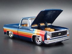 1978 CHEVY CHEVROLET C10 SILVERADO SQUAREBODY TRUCK BLUE 1/64 SCALE DIECAST CAR