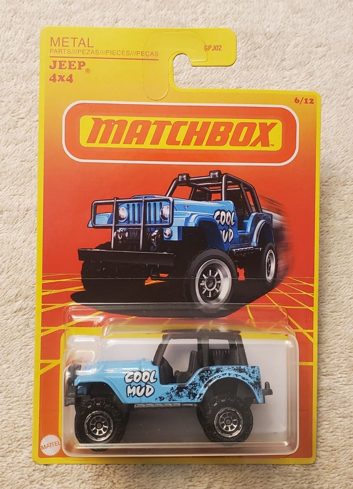 Matchbox JEEP 4×4, Blue, “COOL MUD”, Off-Roading, Adventure, Wild #6/12