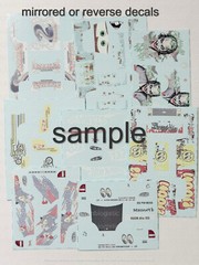 Universal WaterSlide Decal for hot wheels 1/64 Scale a1