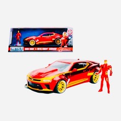 Jada Marvel Iron Man 2016 Chevy Camaro SS 1:24 Diecast w/ Figure