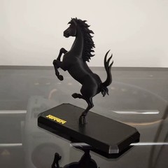Ferrari Prancing Horse Figurine Desktop Display Statue Red Black Collectible