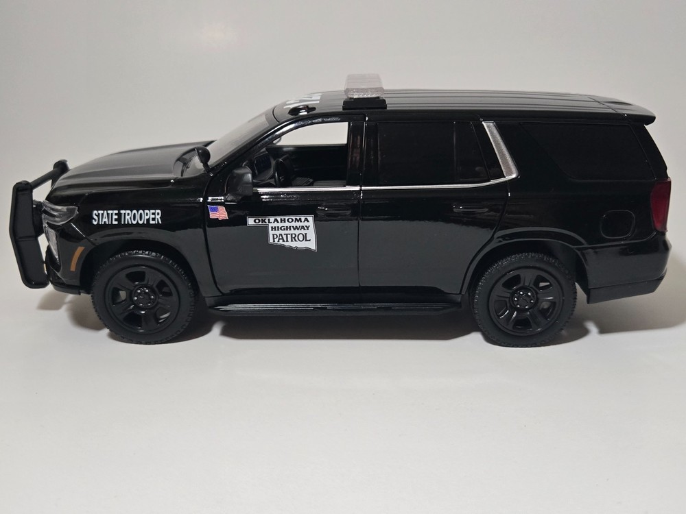 Custom 1/24th scale Oklahoma Highway Patrol 2025 Chevrolet Tahoe diecast model