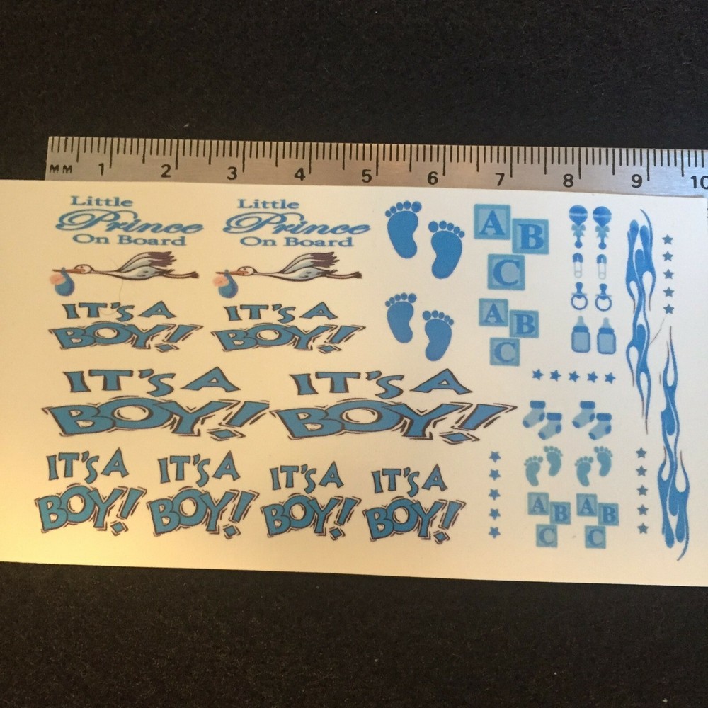 Clear 1:64 Waterslide Decal for JDM VW Silverado Camaro It’s a Boy Reveal