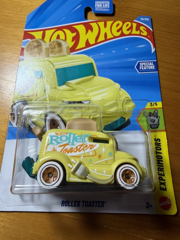 2025 Hot Wheels Roller Toaster Experimotors Yellow Diecast Car Special Feature