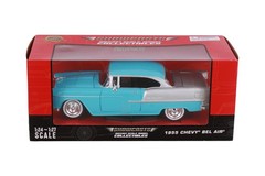 1955 CHEVY BEL AIR HARDTOP BLUE 1/24 DIECAST CAR SHOWCASTS 77229LBU