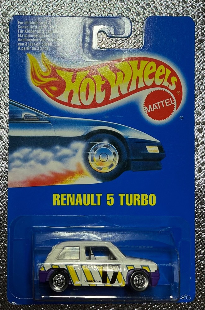 RENAULT TURBO 5 HOT WHEELS INTERNATIONAL CARD BLUE CARD