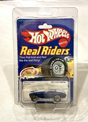 1980’s Hot Wheels Real Riders Classic Cobra Blue w/ Grey Hubs MOC
