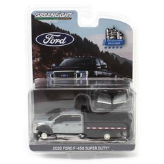 RAW CHASE 1/64 2020 FORD F-450 XLT Super Duty Dually V-Plow & Dump Bed 51396-B