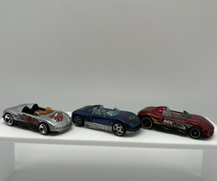 Hot Wheels Loose lot of 3 MX48 Turbo: Silver HipNo Ride, Red, Blue. Nice! 11
