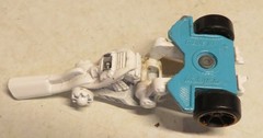 PARTIAL HOT WHEELS SKULL WHITE & BLUE 1:64 DIECAST BIKE SKELETON UNKNOWN Part