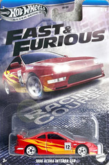 Hot Wheels Fast & Furious 1996 Acura Integra GSR Silver Series Racing Course Red