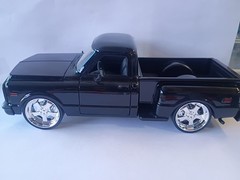 #200206 1/24 SCALE CHROME WHEELS & TIRES FOR JADA JUST TRUCKS 1969 CHEVY C-10.
