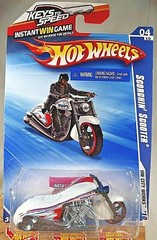 2010 Hot Wheels #112 HW City Works 4/10 SCORCHIN SCOOTER White w/Black MC3 Sp