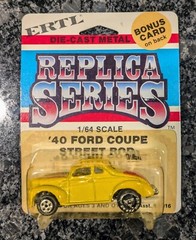 Vintage 1981 ERTL Replica Series 1940 Ford Coupe Street Rod 1/64 New on Card