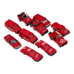 Vintage 10 Vehicle Lot Unbranded Fire Dept Brigade Cars Trucks Jeeps Vans China