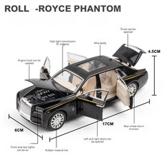 1:32 Rolls Royce Phantom Diecast Model Car Alloy Metal Pull Back Light Sound