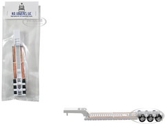 LOW BOY FLATBED TRAILER WHITE 1/87 (HO) MODEL BY HO LOGISTICS HL-487