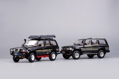 KengFai 1/18 Toyota Land Cruiser LC80 Black Diecast Car Model