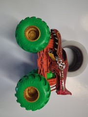 MEGA-WREX Dragon MONSTER TRUCK RARE Red With Green Tires Gold Rim 2019 2020