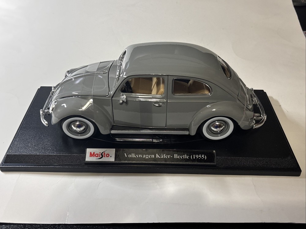 Maisto Special Edition 1:18 Volkswagen Käfer Beetle 1955 Gray Diecast