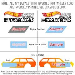 1/64 Scale HONDA CIVIC EG Head Tail Light WaterSlide Decal for Custom Hot Wheels
