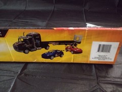 Extreme Hauler Friction Power Semi Truck Flatbed with 2 Cars NOS