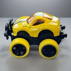 Yellow Mini Friction Powered Monster Truck Toy Sports Car 599 Big Tires