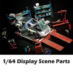 1:64 Diorama Maintenance Prop Model Car Garage Workshop Tool Scene Display Model