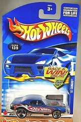 2002 Hot Wheels Mainline/Collector #139 ’67 CAMARO Blue w/Chrome 3 Spoke Wheels
