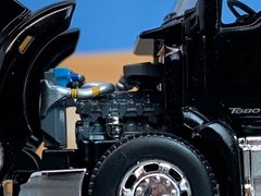 1/64 DCP BLACK KENWORTH T680 W/ MID-ROOF SLEEPER