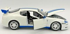Maisto Maserati Trofeo White Blue Stripe Opening Doors Loose 1:24