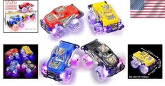 Push-&-Go Friction Monster Trucks 2-Pack – LED Lights & Batteries Included
