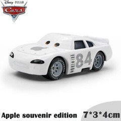 3PCS Disney Pixar Cars McQueen Film NO.84 White Apple Truck&Pickup&Car