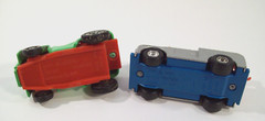Aviva Peanuts Die-Cast Car Lot, Woodstock Green Jeep, Snoopy Tow Truck, Japan