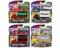 CarTuned Container Rigs Series 3 Set Of 4 Assortment Car Tuned 1/64 Factory Box