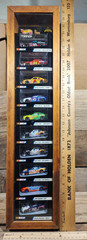 1998 Collector Track Edition Nascar 10 car Set In shadow box display.