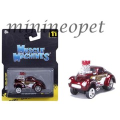 MAISTO 15549RD MUSCLE MACHINE 1941 WILLYS COUPE GASSER 1/64 DIECAST MODEL RED