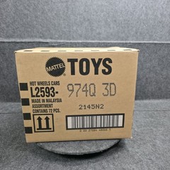 HOT WHEELS BASIC DIECAST CAR FACTORY SEALED CASE L2593-974Q3D 72 COUNT IN STOCK