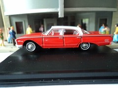 Oxford 1960 FORD Fairlane Sedan 500 Town Red 1/87 HO diecast