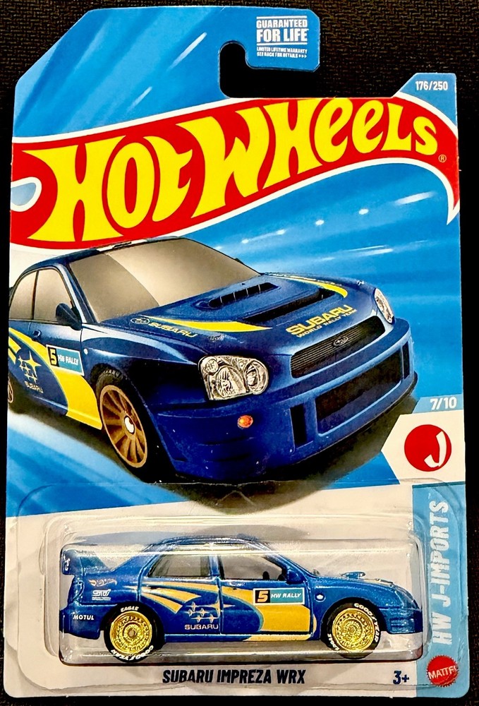 Hot Wheels Subaru Impreza WRX Blue 2026 CUSTOM Wheel & Tire Real Riders