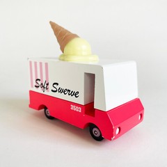 Soft Swerve Ice Cream Truck • Beech Wood Candy Lab Diecast Toy #3503