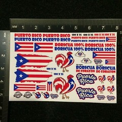 Clear 1:64 Waterslide Decal Hot for Wheels JDM VW Silverado Puerto Rico Boricua