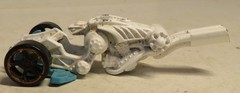 PARTIAL HOT WHEELS SKULL WHITE & BLUE 1:64 DIECAST BIKE SKELETON UNKNOWN Part