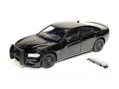 2016 Dodge Charger R/T Police Pursuit Black Diecast 1:24 Scale Model 24079BKPOL