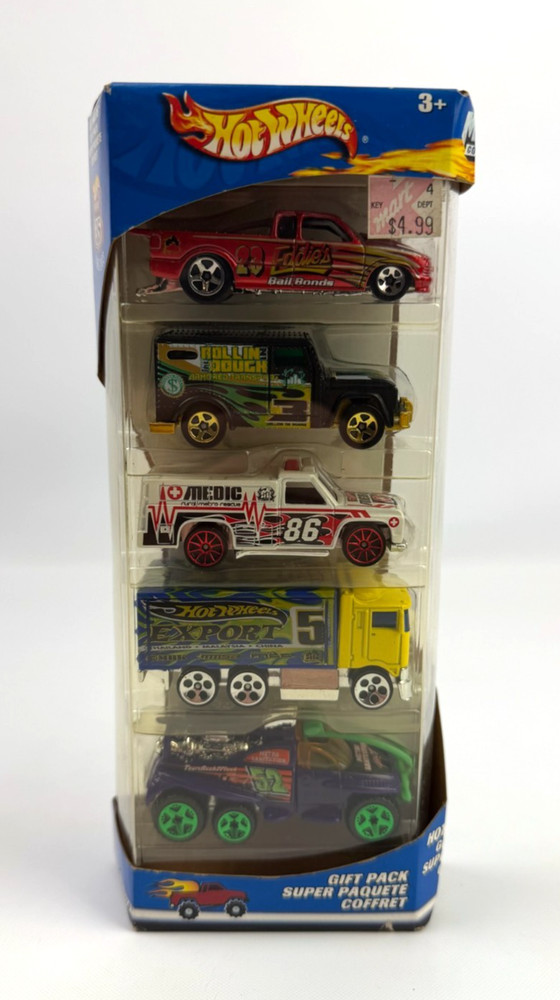Vintage Hot Wheels 2002 B-Day Gift 5 Pack Super Paquete Coffret 57006 NIB