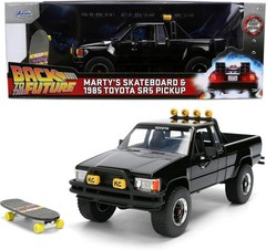 Jada 1:24 1985 Toyota SR5 Pickup and Marty’s Skateboard Back To The Future 36479
