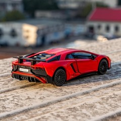 vibrant Red Lamborghini Aventador Toy – Fun Pull Back Vehicle for All Ages