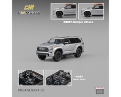 CM MODEL 1/64 SILVER – 2024 TOYOTA SEQUOIA