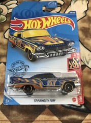 HOT WHEELS ’57 Plymouth Fury Blue Car 1957 HW Flames GHG05 2020