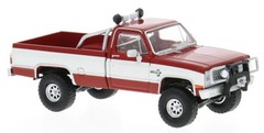 BREKINA 1981 CHEVROLET C 10 PICKUP TRUCK RED / WHITE HO 1/87 PLASTIC